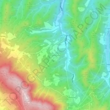 Mappa topografica Fatimondo, altitudine, rilievo