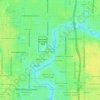 Mappa topografica Hillsborough River Estates, altitudine, rilievo