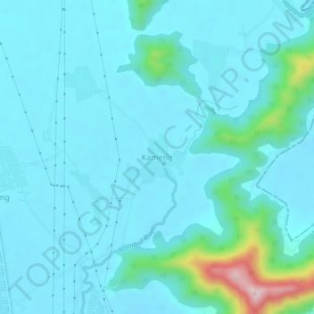 Mappa topografica Kameng, altitudine, rilievo