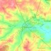 Mappa topografica Towcester, altitudine, rilievo