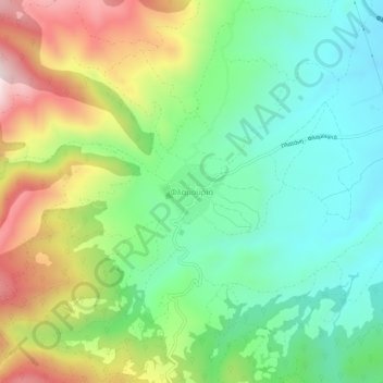 Mappa topografica Flamouria, altitudine, rilievo