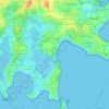 Mappa topografica Locqueltas, altitudine, rilievo