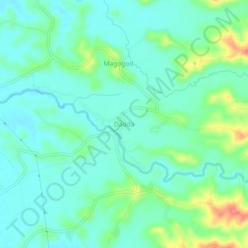 Mappa topografica Dadda, altitudine, rilievo
