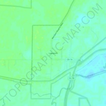 Mappa topografica Lakeport, altitudine, rilievo