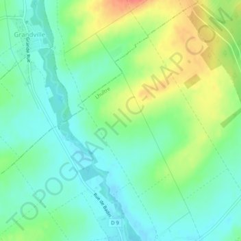 Mappa topografica Le Chaponnat, altitudine, rilievo