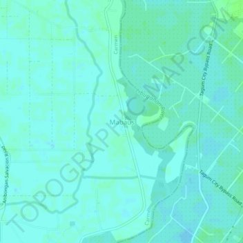 Mappa topografica Mabaus, altitudine, rilievo