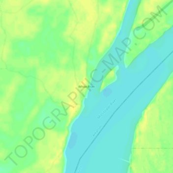 Mappa topografica White River, altitudine, rilievo