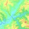 Mappa topografica Huntingtown Estates, altitudine, rilievo