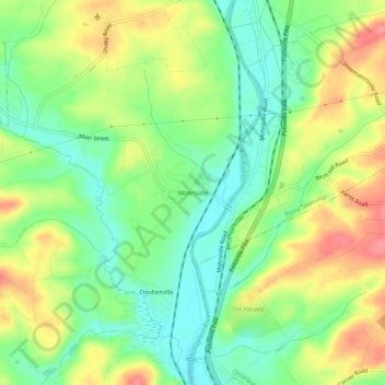 Mappa topografica Mohrsville, altitudine, rilievo
