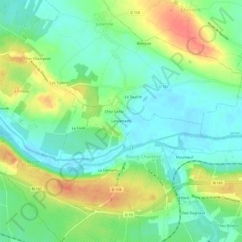 Mappa topografica Lancement, altitudine, rilievo