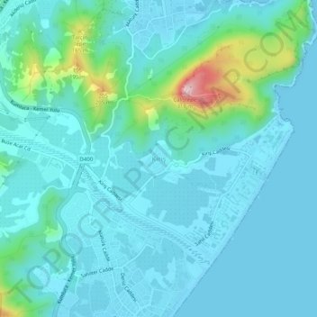 Mappa topografica Kiriş, altitudine, rilievo