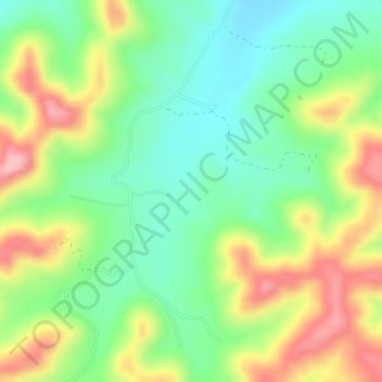 Mappa topografica Gallant Lake Dam, altitudine, rilievo
