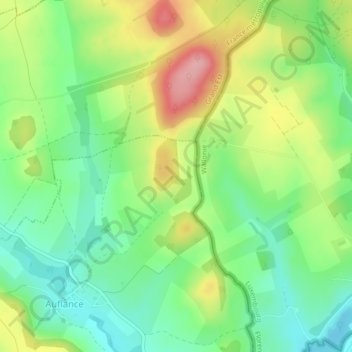 Mappa topografica Hardemont, altitudine, rilievo