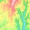 Mappa topografica Le Théron, altitudine, rilievo