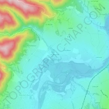 Mappa topografica Le Bourzai, altitudine, rilievo