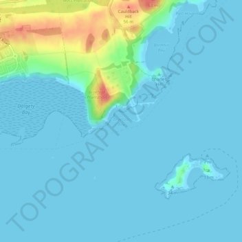 Mappa topografica Braefoot Bay, altitudine, rilievo