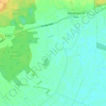 Mappa topografica Birkwood, altitudine, rilievo