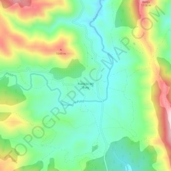 Mappa topografica Robledo del Buey, altitudine, rilievo