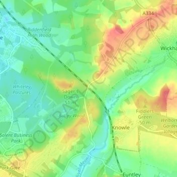 Mappa topografica Tapnage, altitudine, rilievo