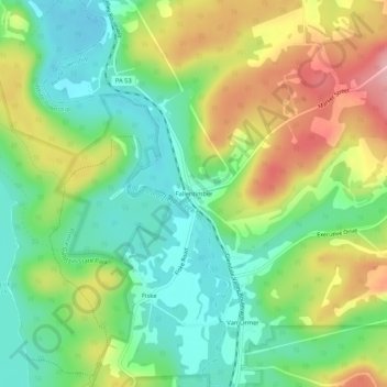 Mappa topografica Fallentimber, altitudine, rilievo