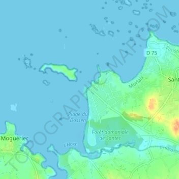 Mappa topografica Le Dossen, altitudine, rilievo