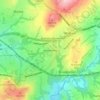 Mappa topografica Hattersley, altitudine, rilievo