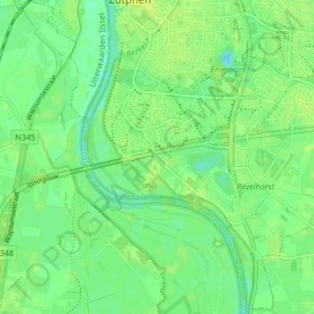 Mappa topografica Bronsbergen, altitudine, rilievo