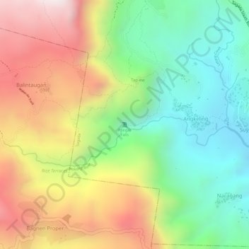 Mappa topografica Pongas Falls, altitudine, rilievo