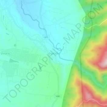 Mappa topografica Ban Hua Nam, altitudine, rilievo