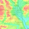 Mappa topografica Banbury, altitudine, rilievo