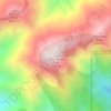Mappa topografica Cucamonga Peak, altitudine, rilievo
