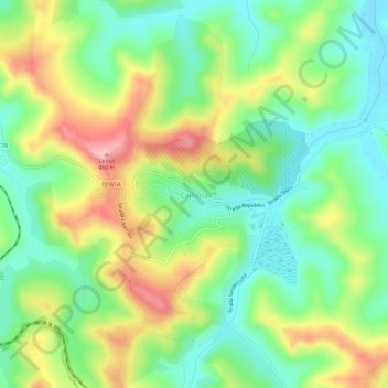 Mappa topografica Cojocna, altitudine, rilievo