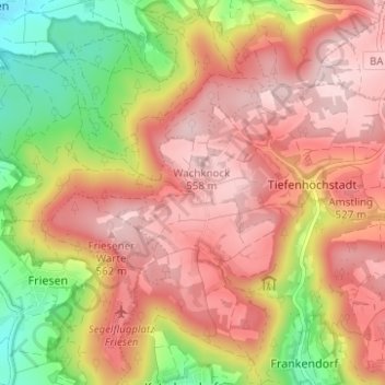 Mappa topografica Kälberberg, altitudine, rilievo