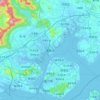 Mappa topografica 集美区, altitudine, rilievo