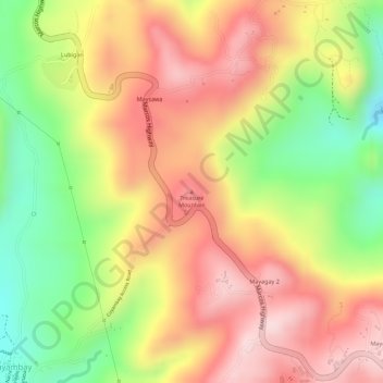 Mappa topografica Treasure Mountain, altitudine, rilievo