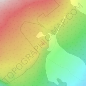 Mappa topografica ʻAlili, altitudine, rilievo