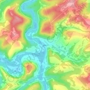 Mappa topografica Madera, altitudine, rilievo