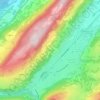 Mappa topografica Au Mont, altitudine, rilievo