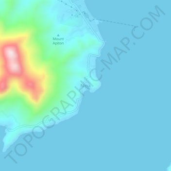 Mappa topografica Nipa, altitudine, rilievo
