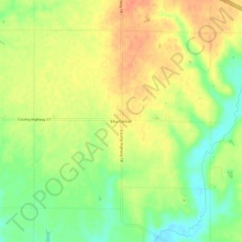 Mappa topografica Elba Center, altitudine, rilievo