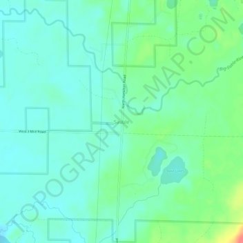 Mappa topografica Sauble, altitudine, rilievo