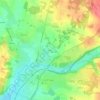 Mappa topografica Metry, altitudine, rilievo