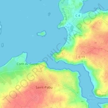 Mappa topografica Ar Vilh, altitudine, rilievo