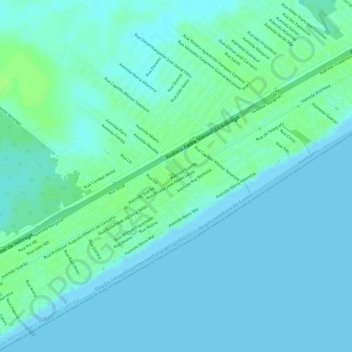 Mappa topografica Pinheiro, altitudine, rilievo