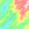 Mappa topografica Blue Lake Springs, altitudine, rilievo