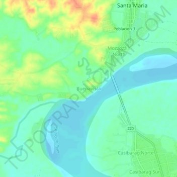 Mappa topografica Buenavista, altitudine, rilievo