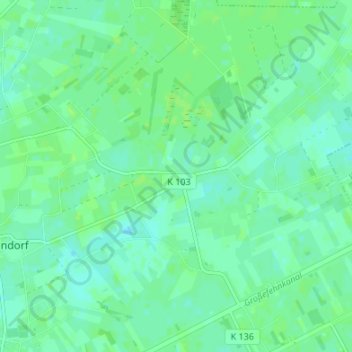 Mappa topografica Moorlage, altitudine, rilievo