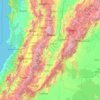 Mappa topografica Tolima, altitudine, rilievo