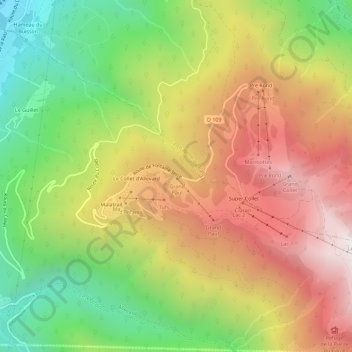 Mappa topografica Grand Paul, altitudine, rilievo