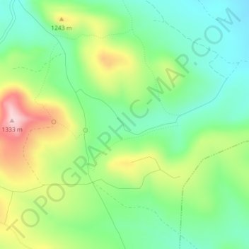 Mappa topografica Villacabras, altitudine, rilievo